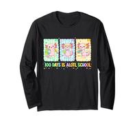 100 Days Is Alotl School Cute Axolotl Aula Niños Niña Manga Larga