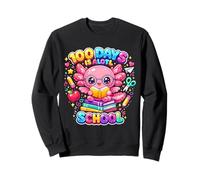 100 Days Is Alotl School Cute Axolotl Aula Niños Niña Sudadera