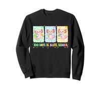 100 Days Is Alotl School Cute Axolotl Aula Niños Niña Sudadera