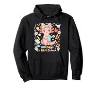 100 Days Is Alotl School Cute Axolotl Aula Niños Niña Sudadera con Capucha