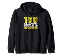 100 Days of School 100 days brighter Sudadera con Capucha