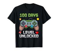 100 Days of School 100 Days Level Unlocked Gaming Boys Kids Camiseta