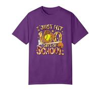 100 Days of School - Camiseta de béisbol de manga corta para profesoras, A01-morado oscuro, XL