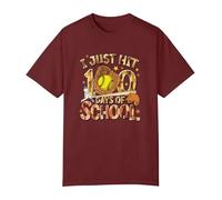 100 Days of School - Camiseta de béisbol de manga corta para profesoras, A01-vino, XL