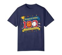 100 Days of School - Camiseta de béisbol de manga corta para profesoras, A02-azul marino, 3XL