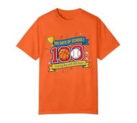100 Days of School - Camiseta de béisbol de manga corta para profesoras, A02-naranja, 3XL