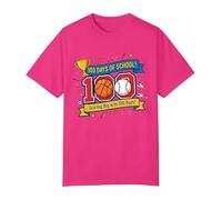 100 Days of School - Camiseta de béisbol de manga corta para profesoras, A02-rosa intenso, 3XL