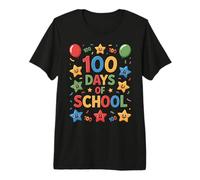 100 Days of School Celebration Stars Kids Classroom Camiseta Premium