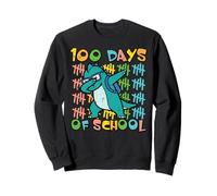 100 Days of School Dino Dab 100th Day Trex Niños Sudadera