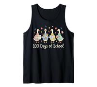 100 Days of School Goose Cute Teacher 100th Day Kids Camiseta sin Mangas