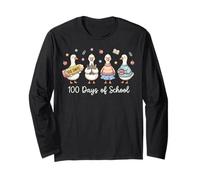 100 Days of School Goose Cute Teacher 100th Day Kids Manga Larga