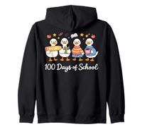 100 Days of School Goose Cute Teacher 100th Day Kids Sudadera con Capucha