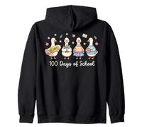 100 Days of School Goose Cute Teacher 100th Day Kids Sudadera con Capucha