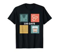 100 Days of School - Kit de Disfraz de Vieja Persona, Tarjeta de Bingo Camiseta