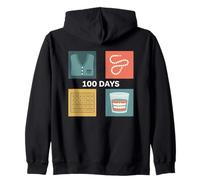 100 Days of School - Kit de Disfraz de Vieja Persona, Tarjeta de Bingo Sudadera con Capucha