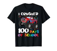 100 Days of School Monster Truck 100th Day Niños Niños Camiseta