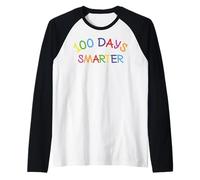 100 Days of School Teacher Kids 100th Day Smarter Camiseta Manga Raglan