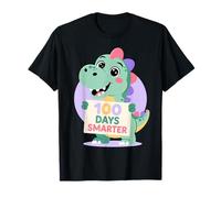 100 Days Smarter Dino Kids School Celebration Cute Camiseta