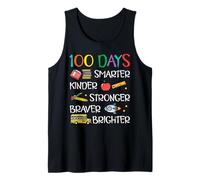 100 Days Smarter Kinder 100th Day of School Niños Mujeres Hombres Camiseta sin Mangas