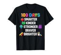 100 Days Smarter Kinder Stronger Brighter Smarter Camiseta