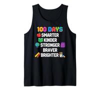 100 Days Smarter Kinder Stronger Brighter Smarter Camiseta sin Mangas