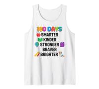 100 Days Smarter Kinder Stronger Brighter Smarter Camiseta sin Mangas