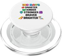 100 Days Smarter Kinder Stronger Brighter Smarter PopSockets PopGrip para MagSafe