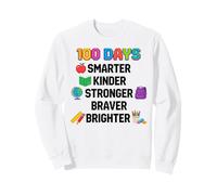 100 Days Smarter Kinder Stronger Brighter Smarter Sudadera