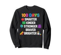 100 Days Smarter Kinder Stronger Brighter Smarter Sudadera