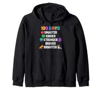 100 Days Smarter Kinder Stronger Brighter Smarter Sudadera con Capucha
