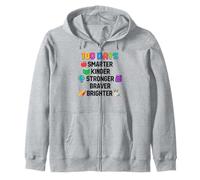 100 Days Smarter Kinder Stronger Brighter Smarter Sudadera con Capucha
