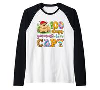 100 Days You Must Be Capy, Lindo Chico de Escuela con Forma de carpincho Leopardo Camiseta Manga Raglan