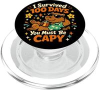 100 Days You Must Be Capy, Lindo Chico de Escuela con Forma de carpincho Leopardo PopSockets PopGrip para MagSafe