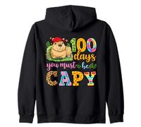 100 Days You Must Be Capy, Lindo Chico de Escuela con Forma de carpincho Leopardo Sudadera con Capucha