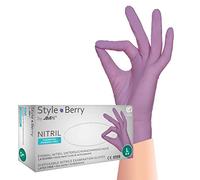 100 de seguridad guantes colour violeta de tipo strato cuenta con Berry de Ampri, polvere libre Gr, XS