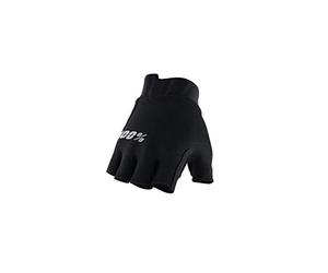 100% Desconocido EXCEEDA Gel Short Finger Gloves Solid Black MD Guantes, Adultos Unisex, Negro, M