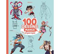 100 dessins manga en pas à pas (Mon grand livre de dessin)