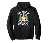 100º Día De Escuela 100 Días Es Alotl School Axolotl Sudadera con Capucha