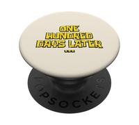 100º Día De Escuela Cien Días Después Maestro Niño Mujer PopSockets PopGrip Adhesivo