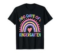 100 Día de Kindergarten Rainbow Teacher Smarter 100 Days Camiseta