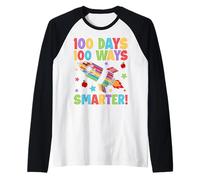 100 Días 100 Maneras Más Inteligentes Camiseta Manga Raglan