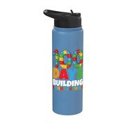100 Días Construyendo Brillantes Futuros Ladrillos 100 Días De Escuela Stainless Steel Insulated Water Bottle