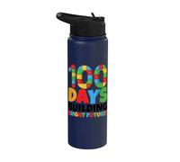 100 Días Construyendo Futuros Brillantes 100 Días De Escuela Stainless Steel Insulated Water Bottle