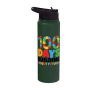 100 Días Construyendo Futuros Brillantes 100 Días De Escuela Stainless Steel Insulated Water Bottle