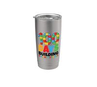 100 Días Construyendo Futuros Brillantes 100 Días De Escuela Vaso térmico de acero inoxidable de doble pared