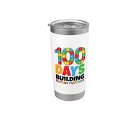 100 Días Construyendo Futuros Brillantes 100 Días De Escuela Vaso térmico de acero inoxidable de doble pared