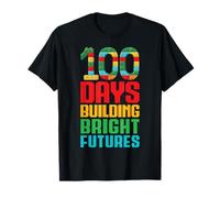 100 días construyendo futuros Brillantes bloquea 100 días de Escuela Camiseta