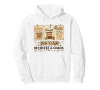 100 días de café y Caos, Vida Divertida y ocupada del Maestro de Escuela Sudadera con Capucha