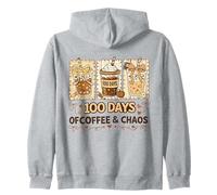 100 días de café y Caos, Vida Divertida y ocupada del Maestro de Escuela Sudadera con Capucha