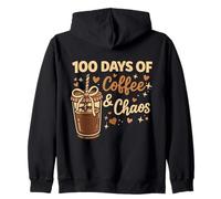 100 días de café y Caos, Vida Divertida y ocupada del Maestro de Escuela Sudadera con Capucha